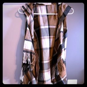 Black and Khaki Cardigan/Vest Small NWT